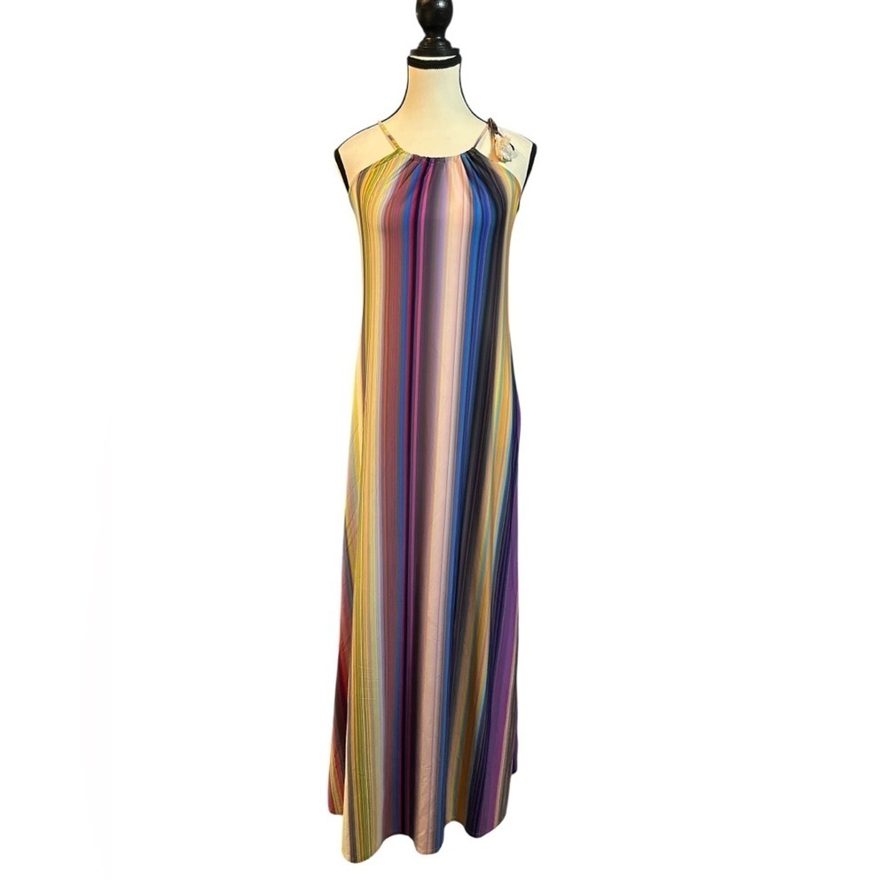 Colorful Striped Maxi Dress - Picture 1 of 6
